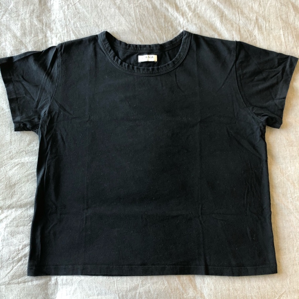 Faded Black Liana Boxy Fit T-shirt (M)